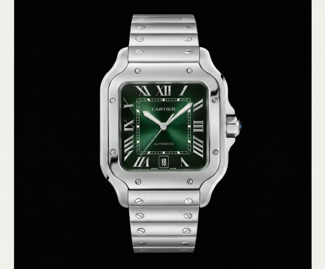 Santos de Cartier — Steel Green