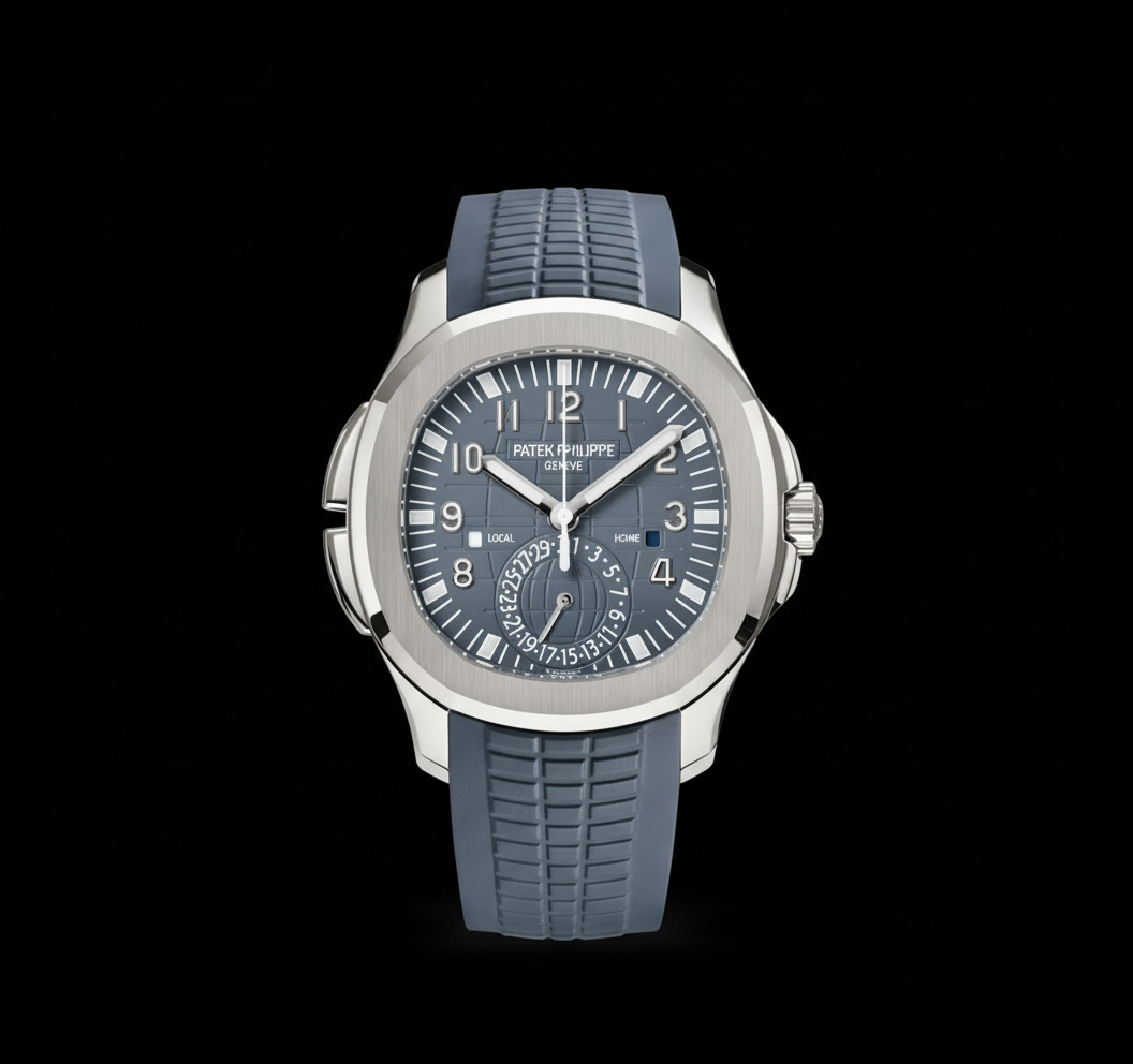 Aquanaut 5164 Travel Time — White Gold