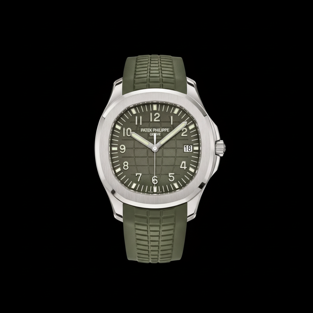 Aquanaut 5168 — White Gold Green Dial