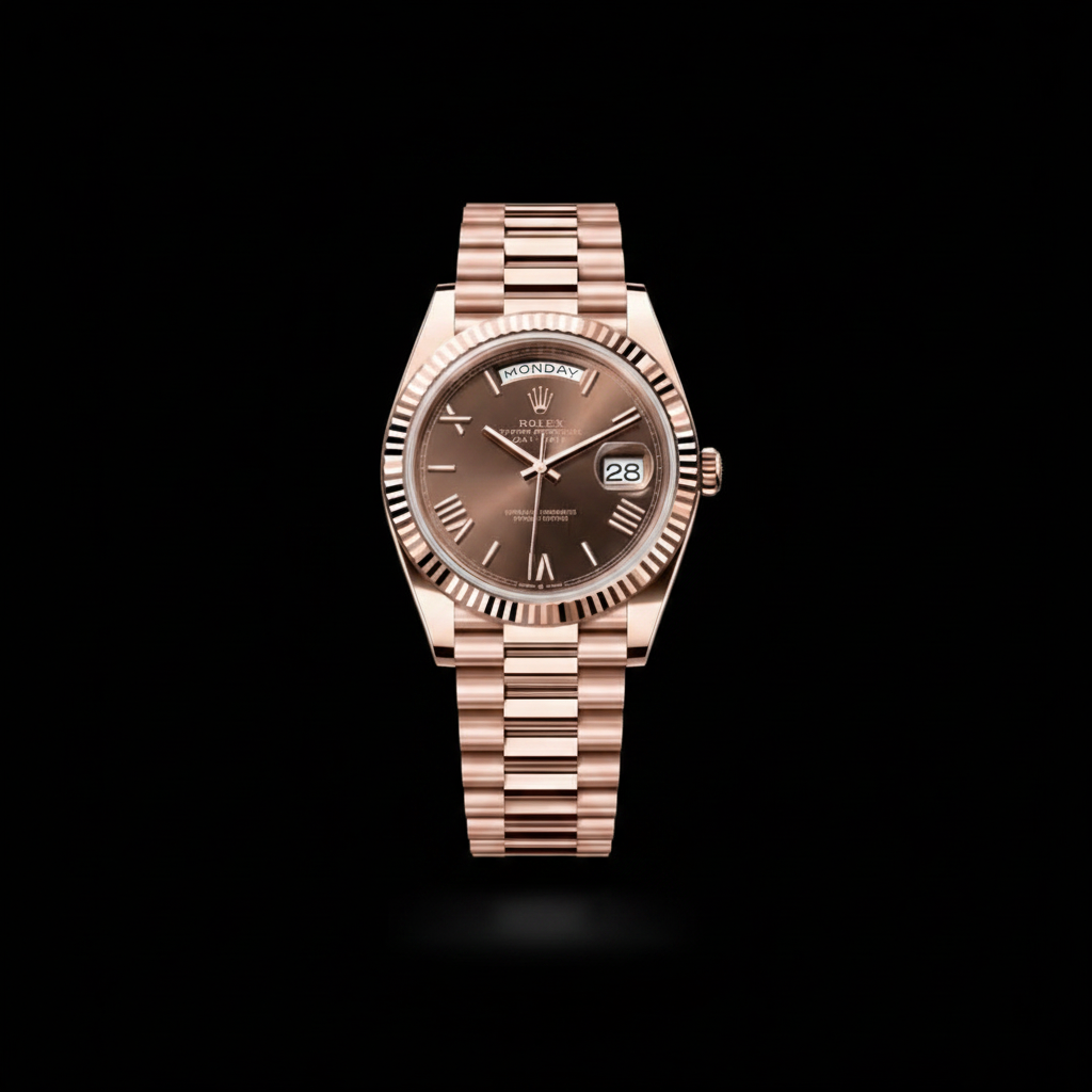 Day-Date — Rose Gold Chocolate Fluted